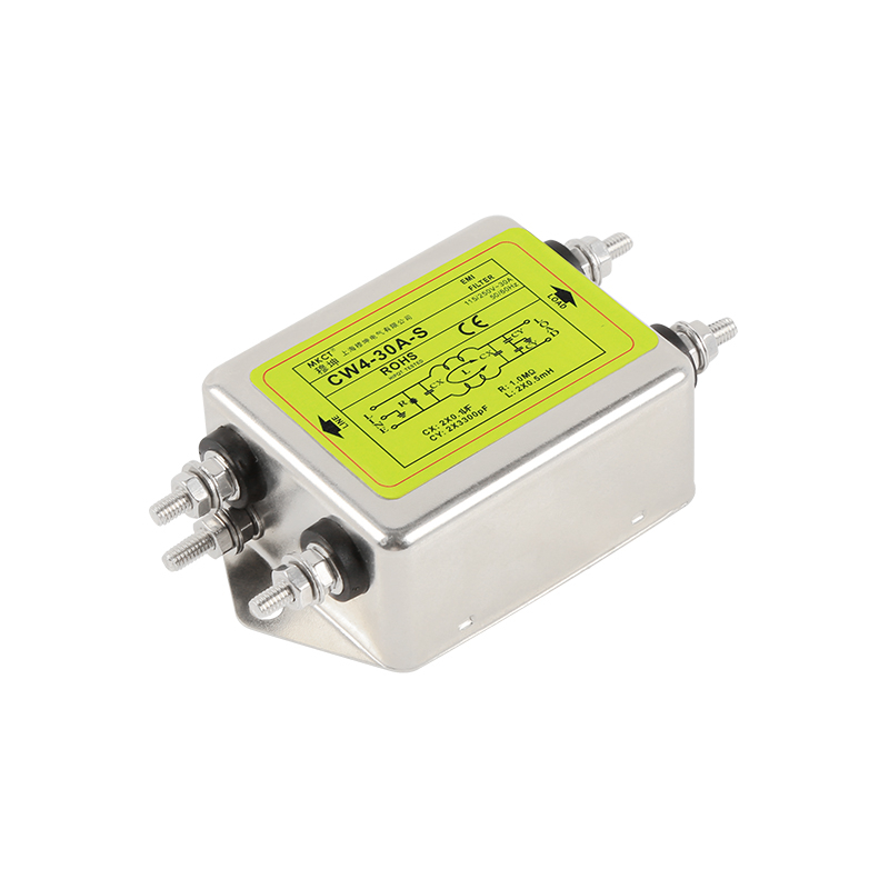 螺栓连接单相交流220V EMI净化CW4-3A/6A/10A/20A/30A/40A-S电源滤波器