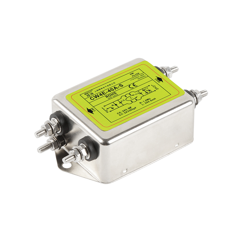 螺栓连接单相交流220V EMI净化CW4-3A/6A/10A/20A/30A/40A-S电源滤波器