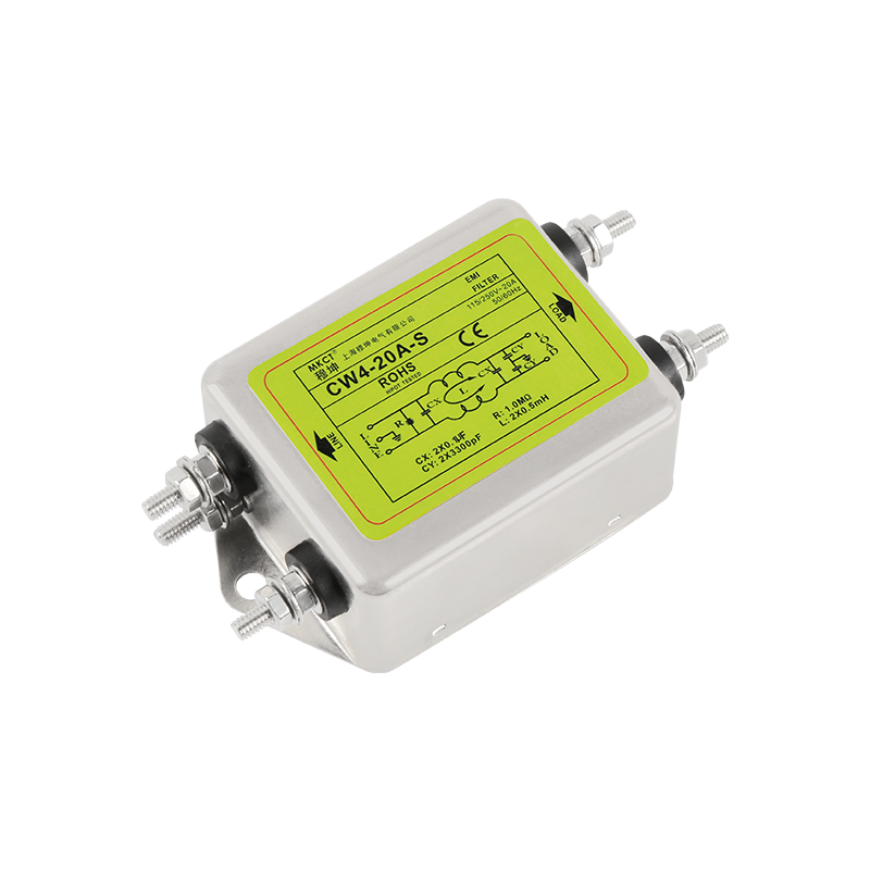 螺栓连接单相交流220V EMI净化CW4-3A/6A/10A/20A/30A/40A-S电源滤波器