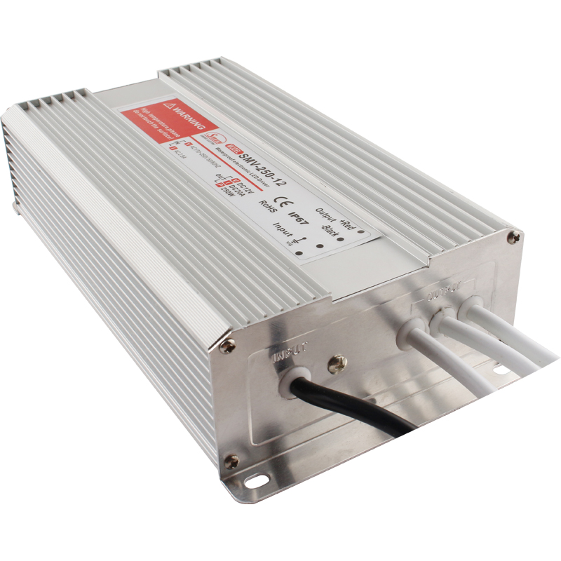 SMV系列10W至1000W 5V/12V/15V/24V/48V恒压单路输出防水IP67 LED驱动器