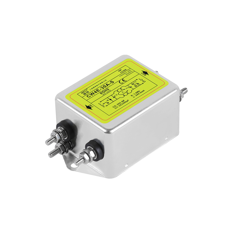 螺栓连接单相交流220V EMI净化CW4-3A/6A/10A/20A/30A/40A-S电源滤波器
