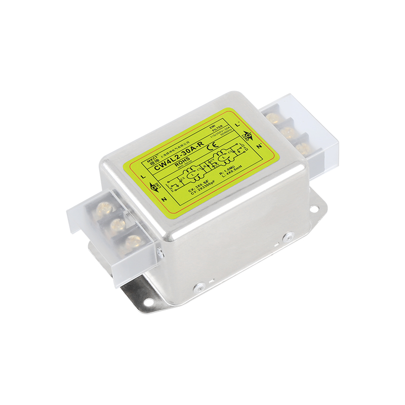 接线端子连接 10A/20A/30A 单相和三相 EMI 滤波器